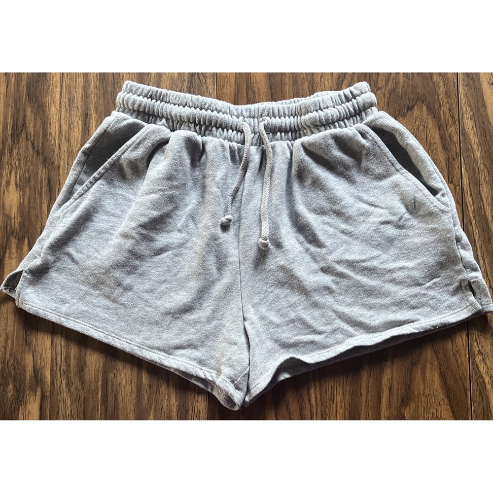 SO The Favorite Dolphin Shorts in Gray, Size M Comfortable Elastic Waistband